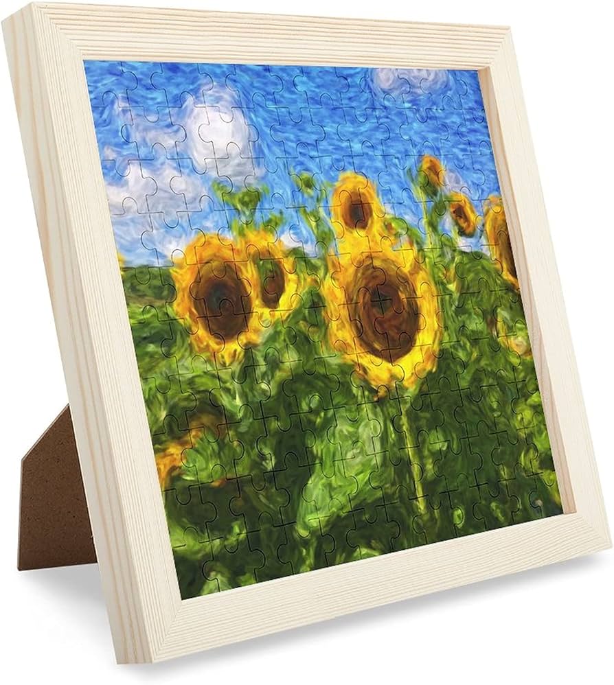 Amazon | 120ピース ジグソーパズル ひまわり ゴッホスタイル 木製